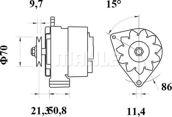 MAHLE MG 499 - Генератор autozip.com.ua