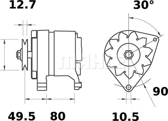 MAHLE MG 496 - Генератор autozip.com.ua