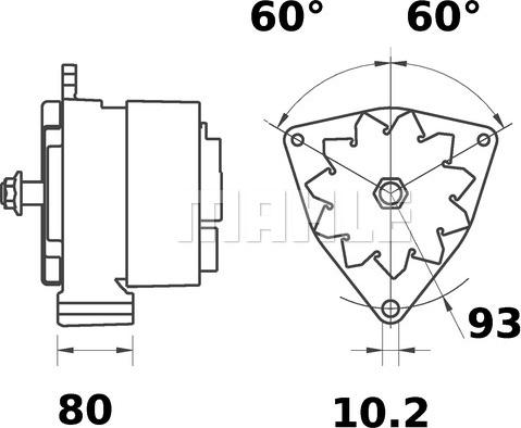MAHLE MG 493 - Генератор autozip.com.ua