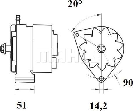 MAHLE MG 444 - Генератор autozip.com.ua