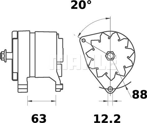 MAHLE MG 446 - Генератор autozip.com.ua