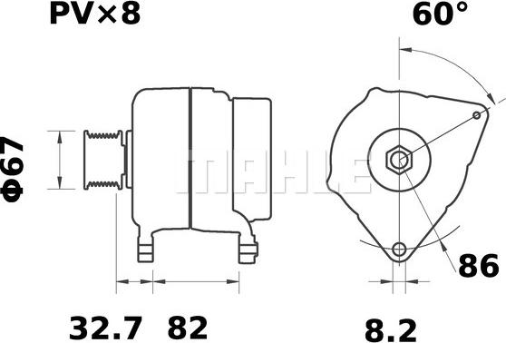 MAHLE MG 443 - Генератор autozip.com.ua