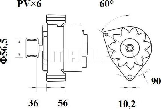 MAHLE MG 456 - Генератор autozip.com.ua