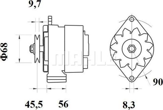 MAHLE MG 461 - Генератор autozip.com.ua