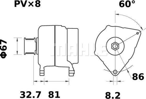 MAHLE MG 404 - Генератор autozip.com.ua