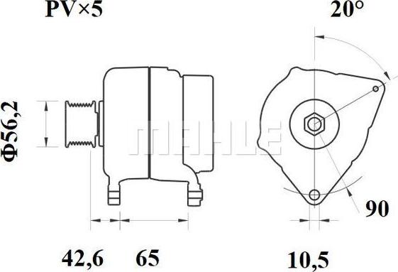 MAHLE MG 405 - Генератор autozip.com.ua