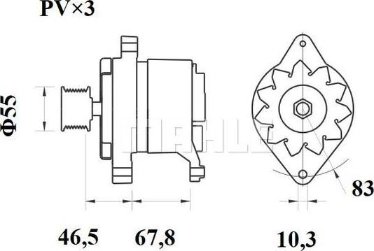 MAHLE MG 406 - Генератор autozip.com.ua