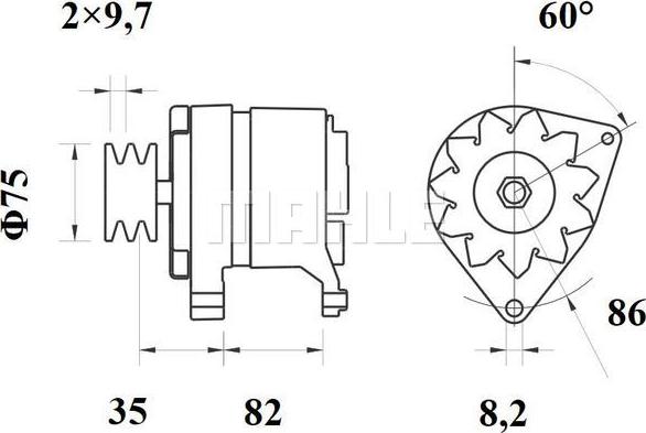 MAHLE MG 403 - Генератор autozip.com.ua