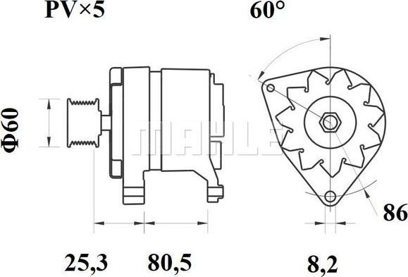 MAHLE MG 415 - Генератор autozip.com.ua