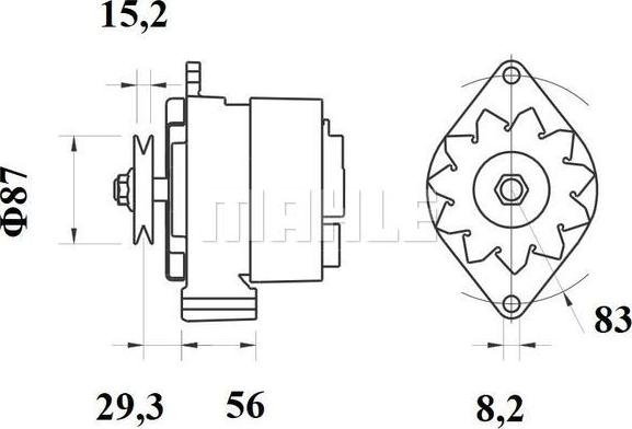 MAHLE MG 438 - Генератор autozip.com.ua