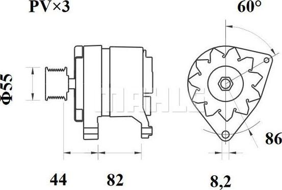 MAHLE MG 428 - Генератор autozip.com.ua