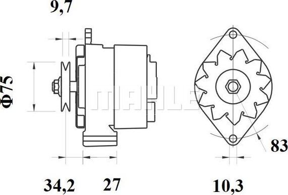 MAHLE MG 478 - Генератор autozip.com.ua