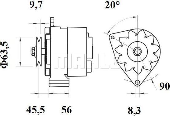 MAHLE MG 598 - Генератор autozip.com.ua