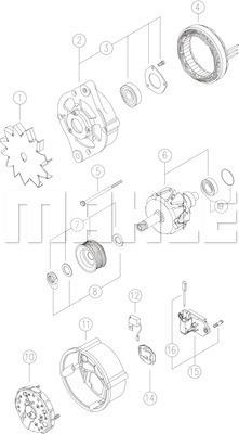 MAHLE MG 554 - Генератор autozip.com.ua