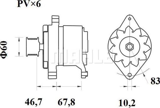 MAHLE MG 589 - Генератор autozip.com.ua