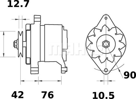 MAHLE MG 584 - Генератор autozip.com.ua