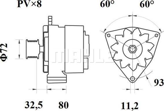 MAHLE MG 586 - Генератор autozip.com.ua