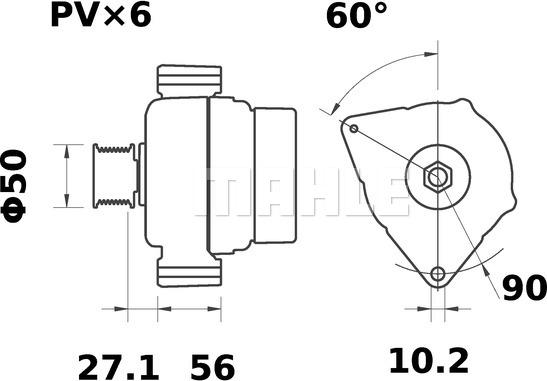 MAHLE MG 570 - Генератор autozip.com.ua