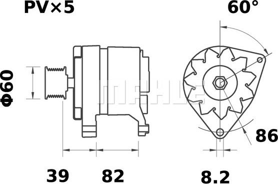 MAHLE MG 662 - Генератор autozip.com.ua