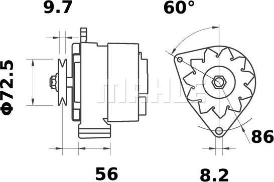 MAHLE MG 628 - Генератор autozip.com.ua