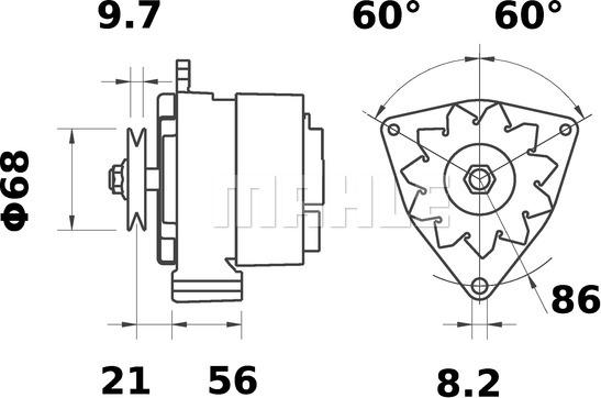 MAHLE MG 627 - Генератор autozip.com.ua