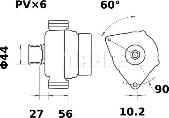 MAHLE MG 62 - Генератор autozip.com.ua