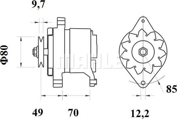 MAHLE MG 191 - Генератор autozip.com.ua