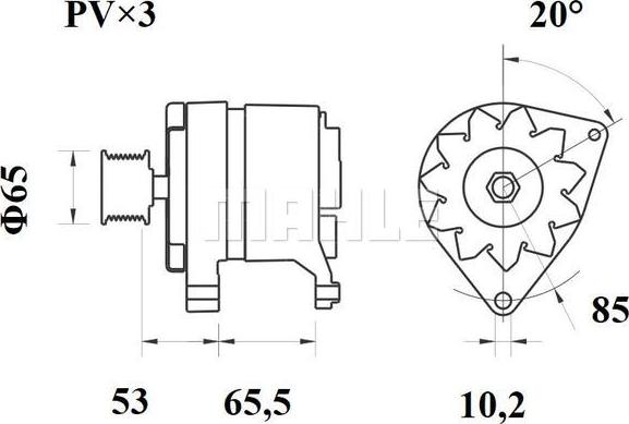 MAHLE MG 155 - Генератор autozip.com.ua