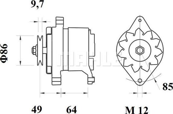 MAHLE MG 151 - Генератор autozip.com.ua