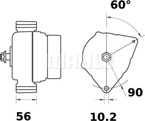 MAHLE MG 162 - Генератор autozip.com.ua