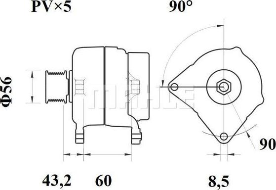 MAHLE MG 106 - Генератор autozip.com.ua