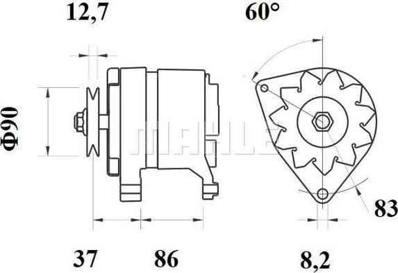 MAHLE MG 110 - Генератор autozip.com.ua