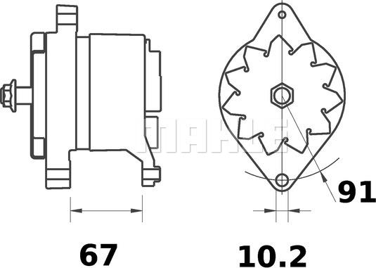 MAHLE MG 184 - Генератор autozip.com.ua