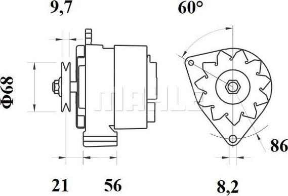 MAHLE MG 124 - Генератор autozip.com.ua