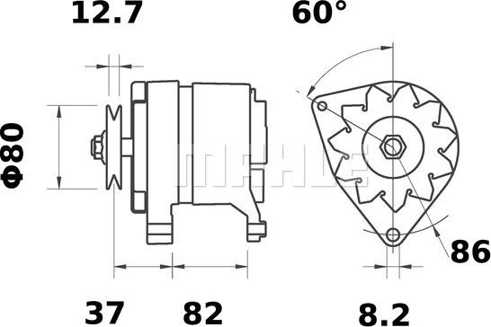 MAHLE MG 176 - Генератор autozip.com.ua