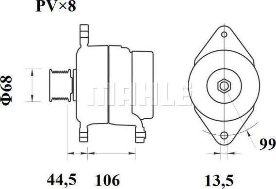 MAHLE MG 801 - Генератор autozip.com.ua