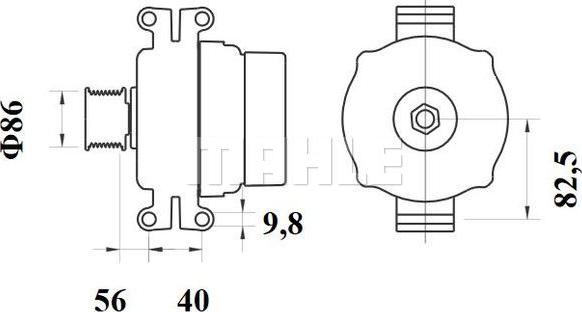 MAHLE MG 808 - Генератор autozip.com.ua
