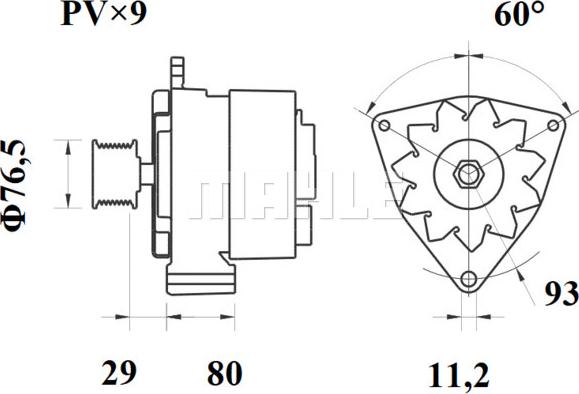 MAHLE MG 803 - Генератор autozip.com.ua