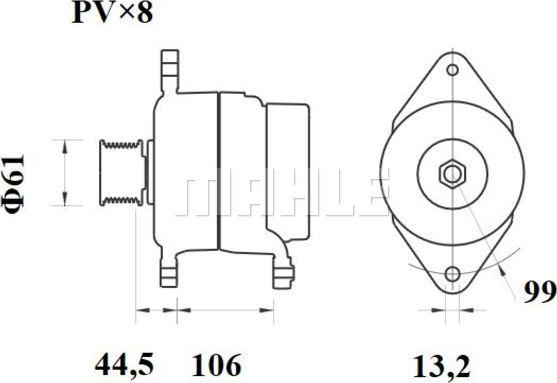 MAHLE MG 802 - Генератор autozip.com.ua