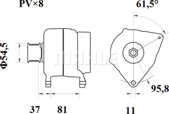 MAHLE MG 813 - Генератор autozip.com.ua