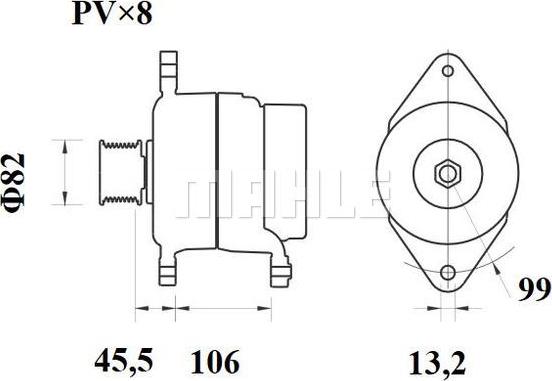 MAHLE MG 877 - Генератор autozip.com.ua
