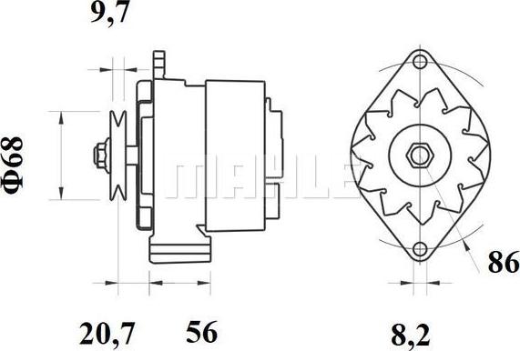 MAHLE MG 396 - Генератор autozip.com.ua