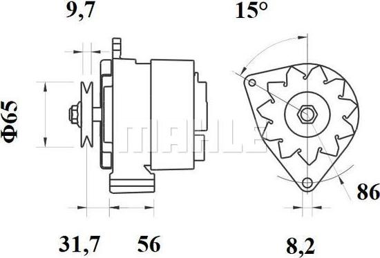 MAHLE MG 347 - Генератор autozip.com.ua