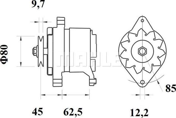 MAHLE MG 369 - Генератор autozip.com.ua