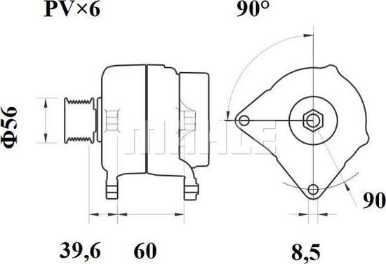 MAHLE MG 331 - Генератор autozip.com.ua