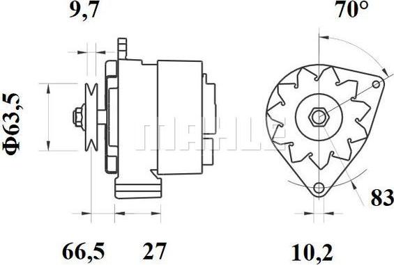 MAHLE MG 374 - Генератор autozip.com.ua