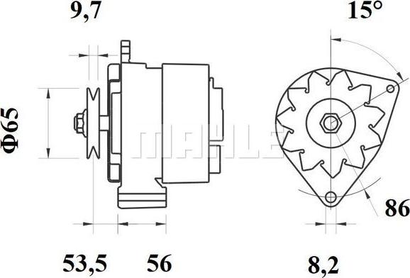 MAHLE MG 376 - Генератор autozip.com.ua