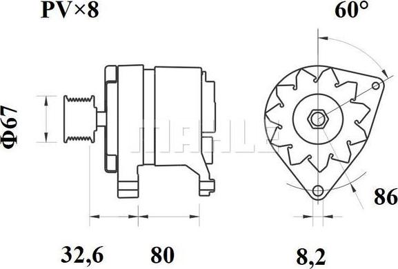 MAHLE MG 378 - Генератор autozip.com.ua