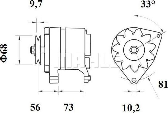 MAHLE MG 244 - Генератор autozip.com.ua