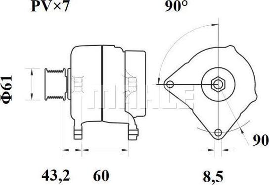 MAHLE MG 242 - Генератор autozip.com.ua